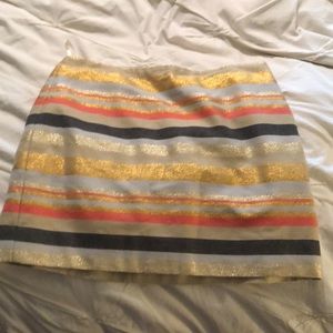 Multicolor strip mini skirt